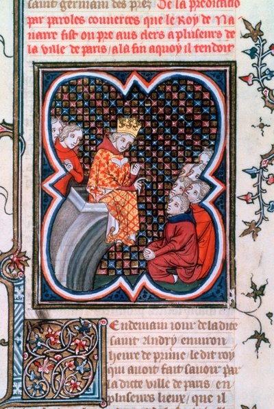 Re Carlo di Navarra che predica, 1375-1379 da Unbekannt