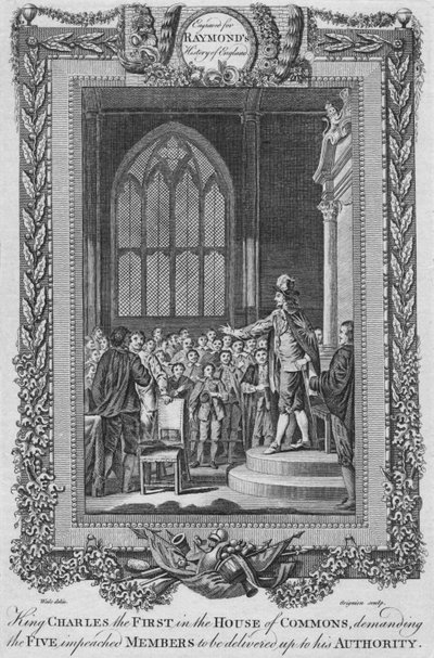 Re Carlo I nella Camera dei Comuni, c. 1787 da Unbekannt
