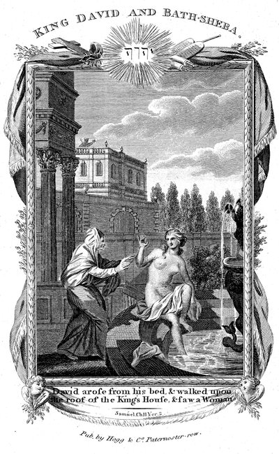 Re Davide che guarda Bathsheba, c1804 da Unbekannt