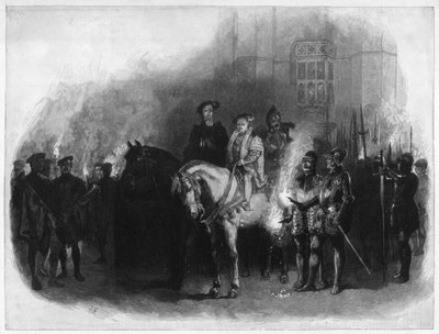 Re Edoardo VI e Edward Seymour, Duca di Somerset, Hampton Court da Unbekannt