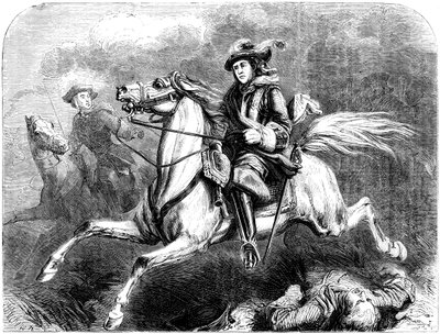 Re Giorgio II alla battaglia di Dettingen, 1743 da Unbekannt
