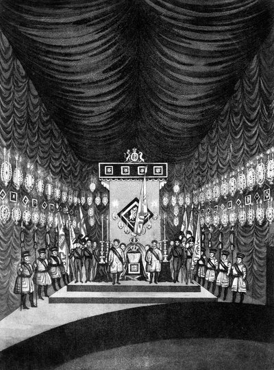 Re Giorgio IV in stato a Windsor Castle, 1830 da Unbekannt