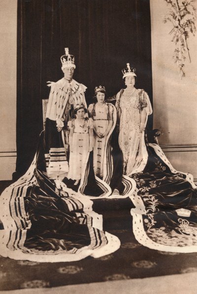 Re Giorgio VI e Regina Elisabetta nel giorno della loro Incoronazione, 1937 da Unbekannt