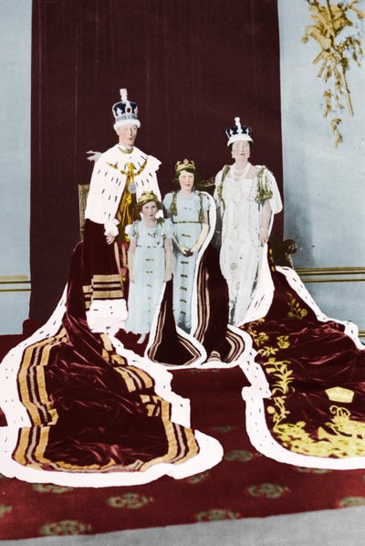Re Giorgio VI e la regina Elisabetta nel giorno della loro incoronazione, 1937 da Unbekannt