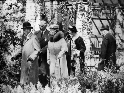 Re Giorgio V e la Regina Maria al Chelsea Flower Show, Londra, anni 