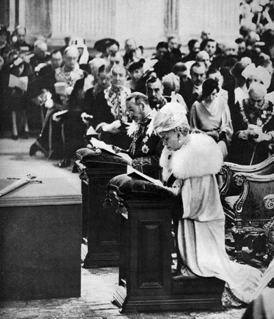 Re Giorgio V e Regina Maria nella Cattedrale di San Paolo, servizio di ringraziamento del Giubileo d