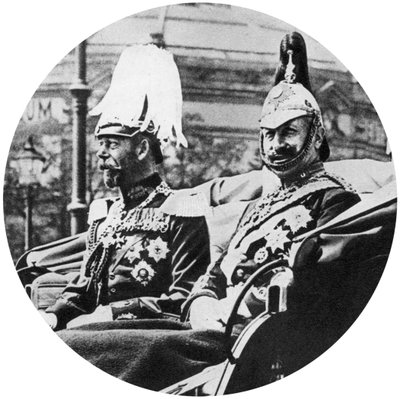 Re Giorgio V di Gran Bretagna e il Kaiser tedesco, Berlino, 1913 da Unbekannt