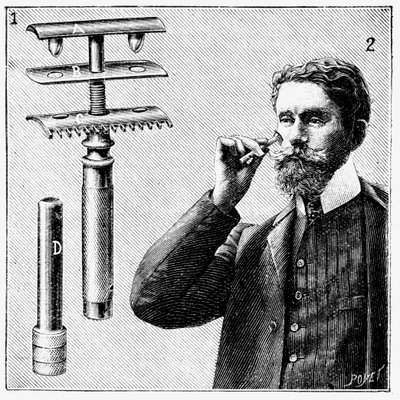 Rasoio di sicurezza di King Gillette con lama sostituibile, 1905 da Unbekannt