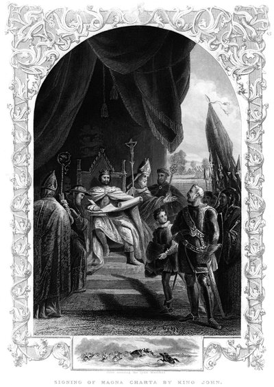 Re Giovanni firma la Magna Carta a Runnymede da Unbekannt
