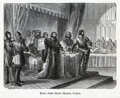 Re Giovanni firma la Magna Carta, 1882 da Unbekannt
