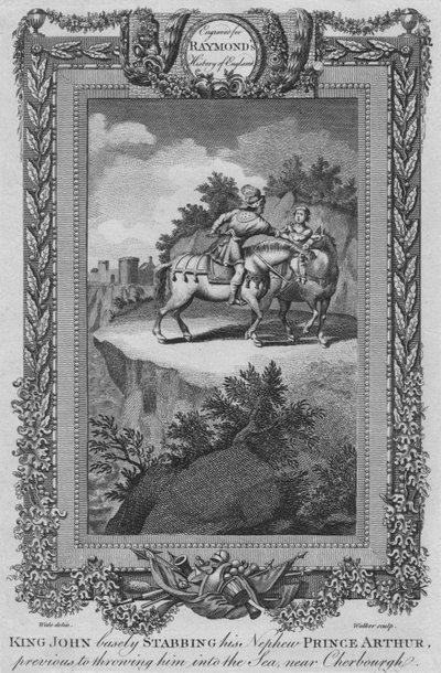 Re Giovanni accoltella vilmente suo nipote Principe Arturo, prima di gettarlo in mare, c1787 da Unbekannt