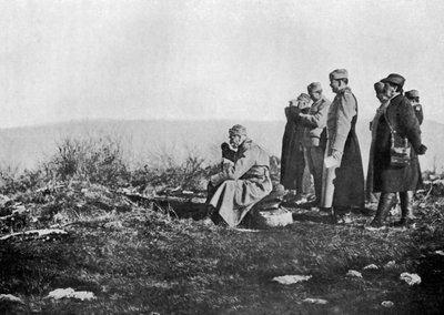 Re Pietro di Serbia al fronte, Prima Guerra Mondiale da Unbekannt