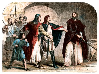 Re Riccardo I 1157-1199 in prigione da Unbekannt