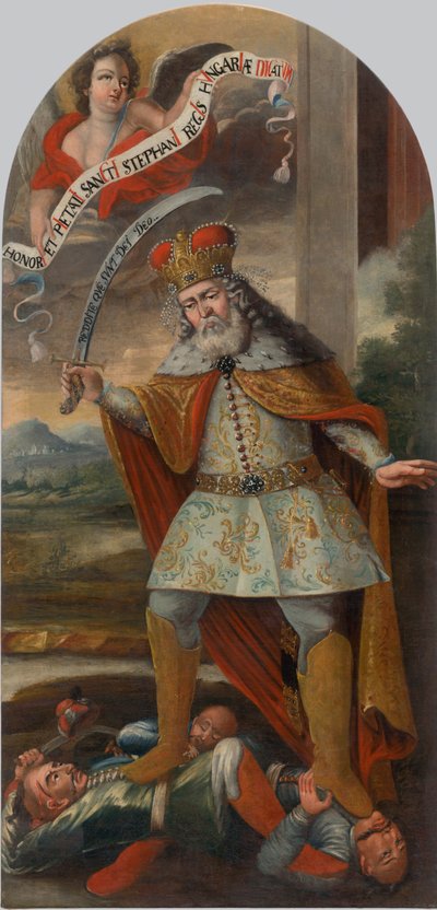Re Santo Stefano nella battaglia con i Turchi da Unbekannt
