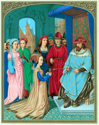 Re Salomone accoglie la regina di Saba da Unbekannt