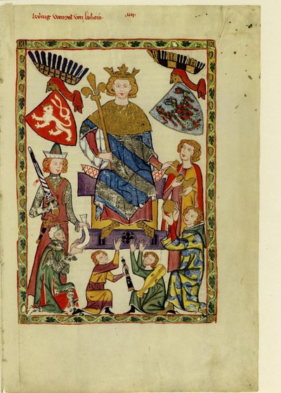 Re Venceslao II di Boemia dal Codex Manesse, tra il 1305 e il 1340 da Unbekannt