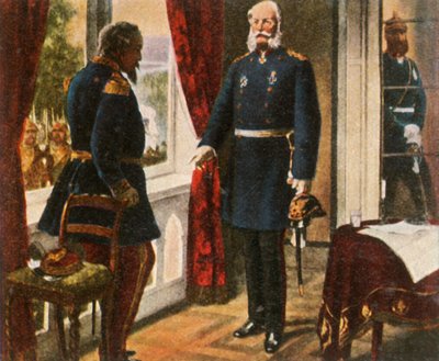 Re Guglielmo e Imperatore Napoleone dopo la Battaglia di Sedan, 2 settembre 1870 da Unbekannt