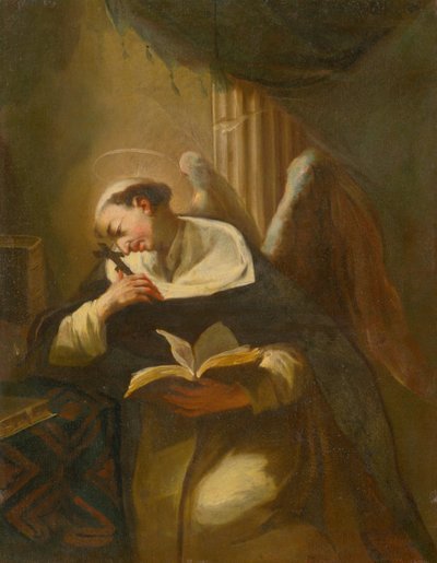 Santo meditante in ginocchio da Unbekannt