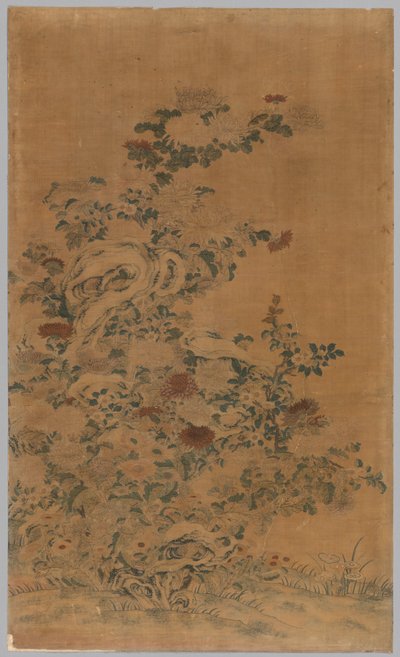 Pannello Ko Ssu: Rocce e Crisantemi, 1700-1800 da Unbekannt