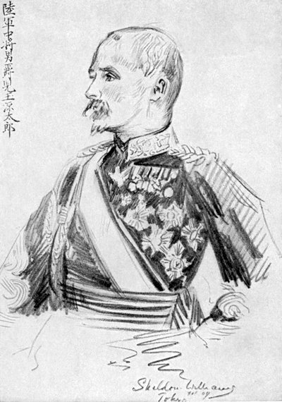 Kodama Gentaro, soldato e statista giapponese, Guerra russo-giapponese, 1904-5 da Unbekannt