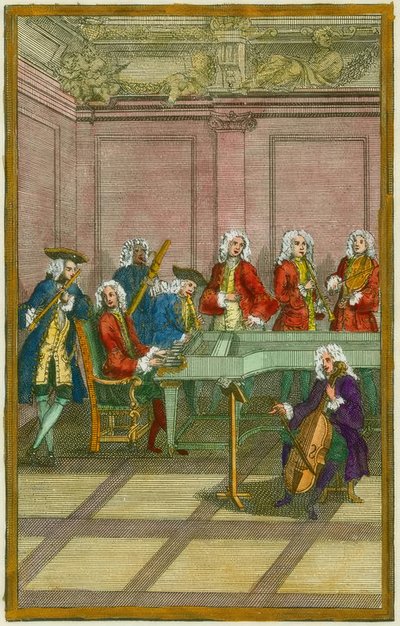 Concerto / Incisione del XVIII secolo da Unbekannt