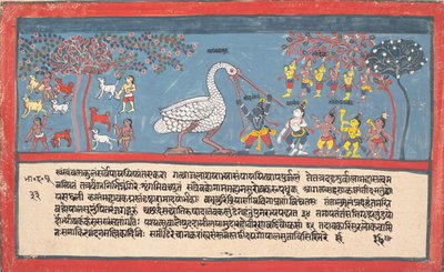 Krishna uccide Bakasura, il demone gru da Unbekannt