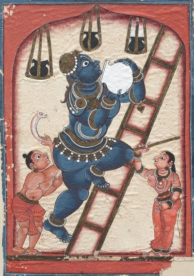 Krishna che ruba la cagliata, fine 1700s da Unbekannt