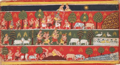 Krishna e le gopi, c1720 da Unbekannt