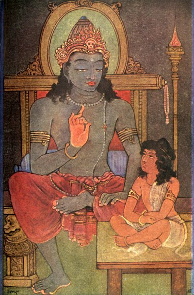Krishna che Istruisce Arjuna, 1920 da Unbekannt