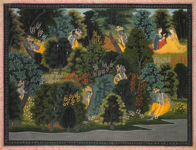 Il desiderio di Krishna per Radha, dal Gita Govinda di Jayadeva da Unbekannt
