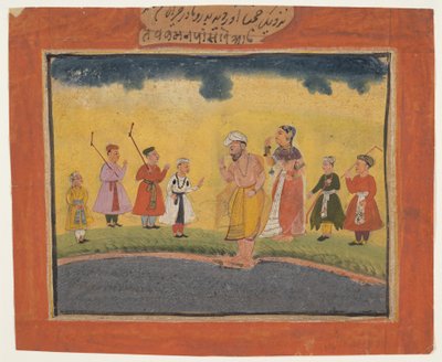 I genitori di Krishna lo cercano, ca. 1615 da Unbekannt