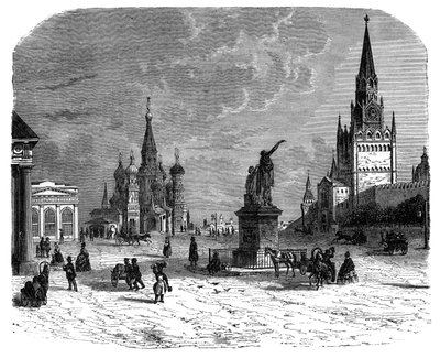 Piazza Rossa, Mosca, c1890 da Unbekannt