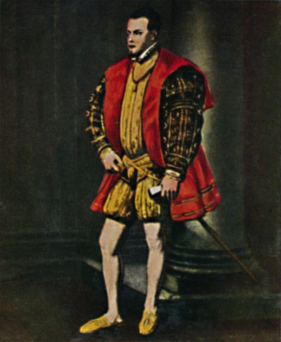 Re Filippo II di Spagna - Dipinto di Tiziano da Unbekannt