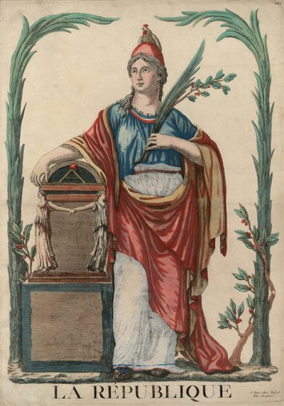 La Repubblica Figura allegorica della Repubblica Francese, 1793 da Unbekannt