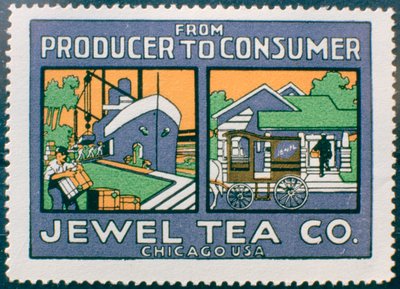 Etichetta pubblicitaria della Jewel Tea Co di Chicago, USA da Unbekannt