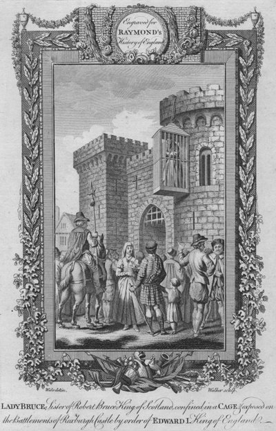 Lady Bruce, sorella di Robert Bruce, re di Scozia, confinata in una gabbia da Unbekannt