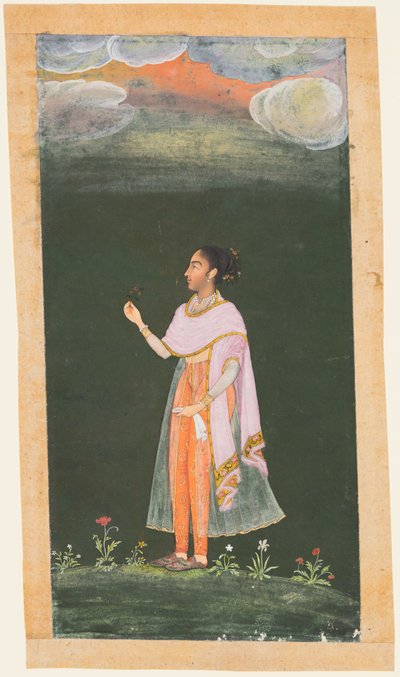 Donna che tiene un fiore, c. 1670s-80s da Unbekannt