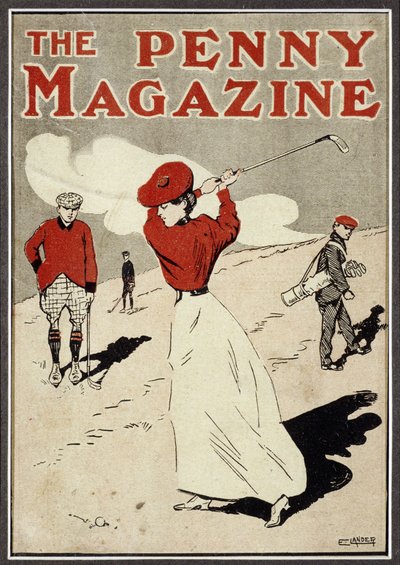 Golfista che prende un colpo sulla copertina di 