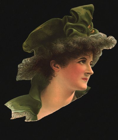 Signora con cappello verde da Unbekannt