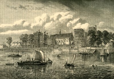 Palazzo di Lambeth dal fiume, 1709, c1878 da Unbekannt