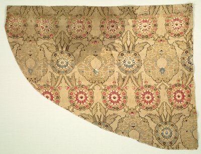 Lampasso con doppio motivo floreale ogivale su fondo a scacchi, 1550-1575 da Unbekannt