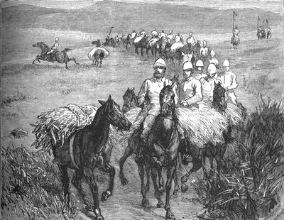 Lancieri che tornano da una scorreria, c. 1880 da Unbekannt