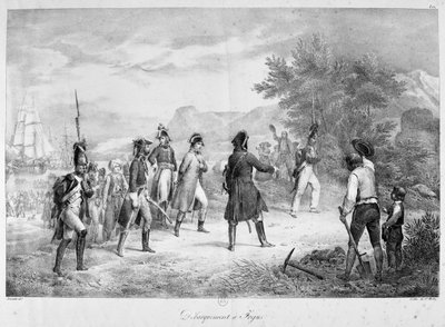 Sbarco a Fréjus, marzo 1815 da Unbekannt