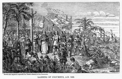 Sbarco di Colombo, AD 1492, 1877 da Unbekannt