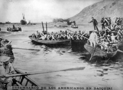 Sbarco degli americani a Daiquiri, 1898 da Unbekannt