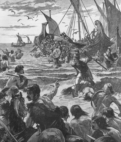 Sbarco dei Romani sulla costa del Kent, 43 da Unbekannt