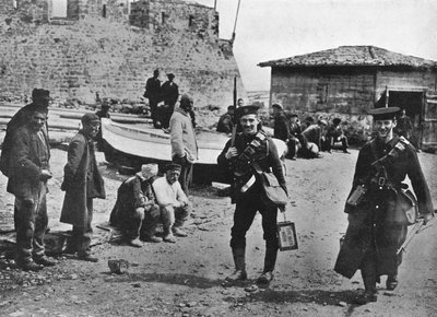Squadra di sbarco dei marines durante le prime operazioni contro i Dardanelli, 1915 da Unbekannt