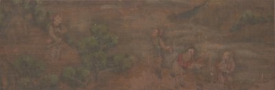 Dipinto di Paesaggio con Figura in Ambientazione Boschiva da Unbekannt