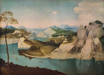 Paesaggio: un fiume tra le montagne da Unbekannt