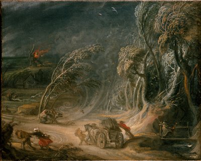 Paesaggio: una tempesta da Unbekannt